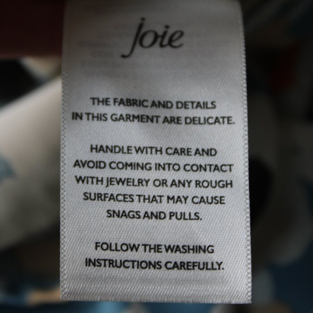 NWOT Joie Floral Fields Boho Blouse Blue White Orange Limited Edition 2XL Fem - Picture 12 of 12